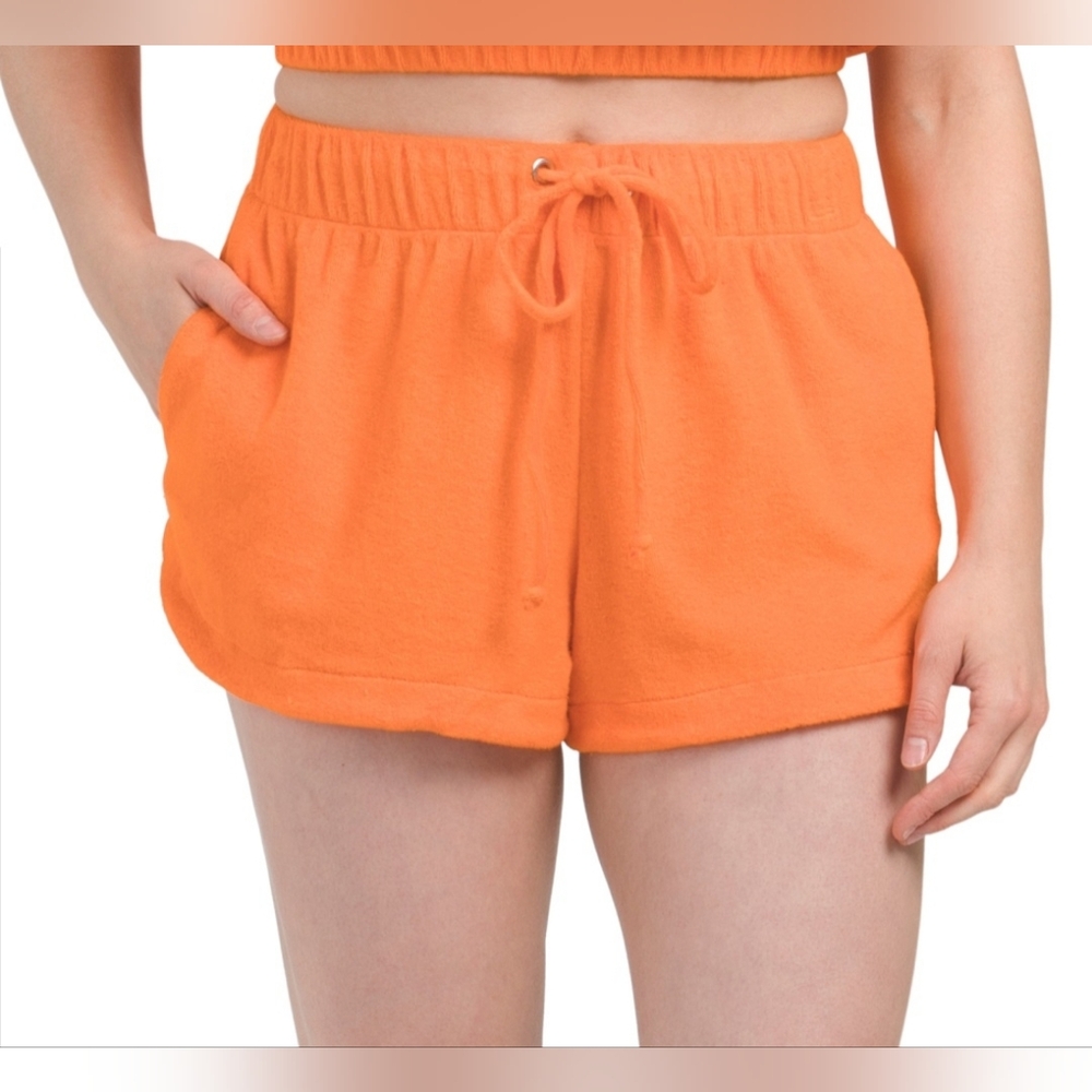 ELAN Orange Athletic Shorts Swim Pool Cover-up Size M NWT